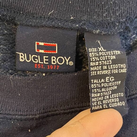 Bugle Boy Mens Sweatshirt Size XL Navy Blue Crewneck Pullover Classic Casual - Picture 2 of 8
